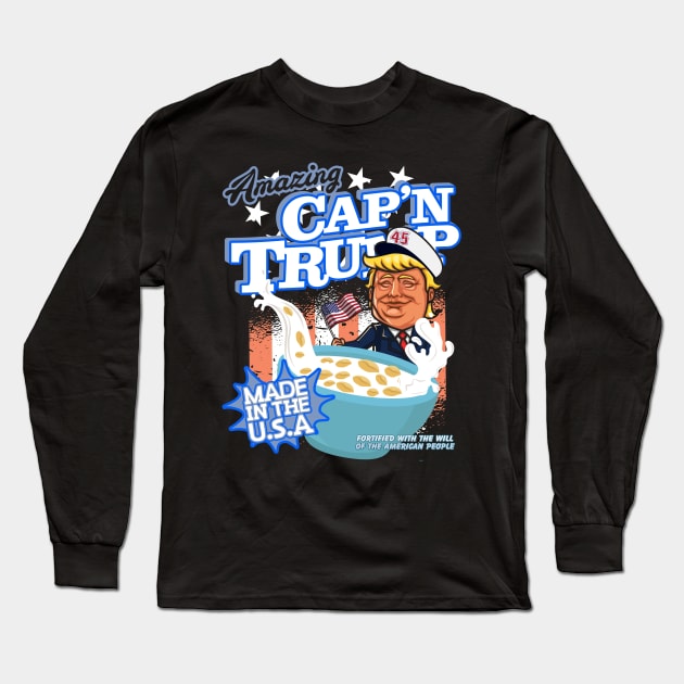 Amazing Cap'n Trump Long Sleeve T-Shirt by thingsandthings